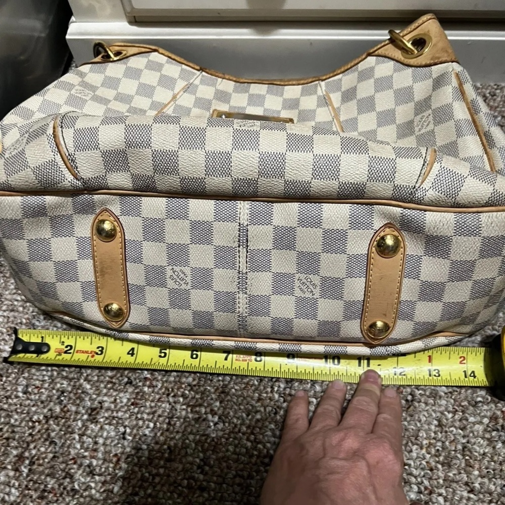 Authentic Louis Vuitton Galleria PM leather hobo DAMIER AZUR handbag - Picture 3 of 13